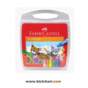 پاستل روغنی شش ضلعی 24 رنگ طرح گربه کد 120065OC برند فابرکاستل Faber Castell