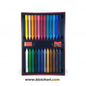 پاستل روغنی پاک شو 24 رنگ مدل Grip کد 122924 برند فابرکاستل Faber Castell