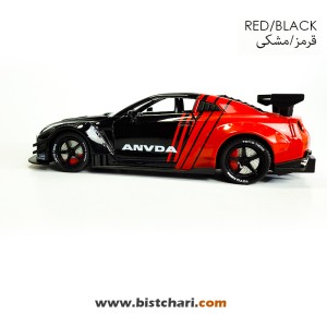 ماکت ماشین نیسان Nissan مدل GTR R35 رنگ قرمز-مشکی