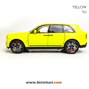 ماکت ماشین رولز رویس Rolls Royce مدل Cullinan رنگ زرد