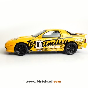 ماکت ماشین مزدا Mazda مدل RX-7 رنگ زرد