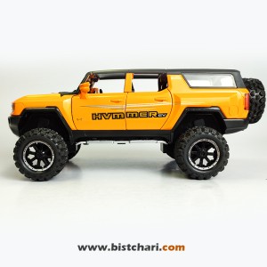 ماکت ماشین جی ام سی GMC مدل Hummer EV رنگ زرد/نارنجی