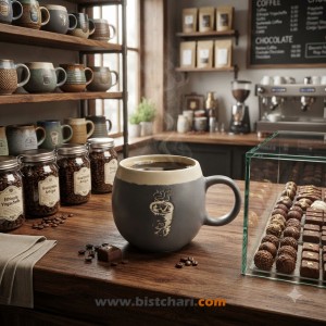 ماگ سرامیکی(لیوان) دسته دار طرح Coffee