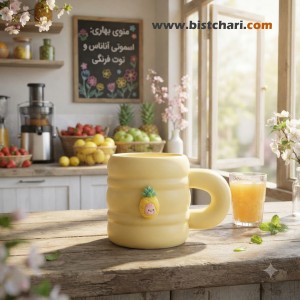 ماگ سرامیکی(لیوان) دسته دار  طرح آناناس Pineapple