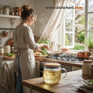 ماگ(لیوان) شیشه ای فیلتر دار ساده Minimal