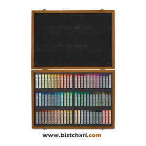 پاستل گچی 72 رنگ Soft pastel جعبه چوبی برند گالری Gallery