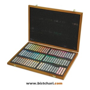 پاستل گچی 72 رنگ Soft pastel جعبه چوبی برند گالری Gallery