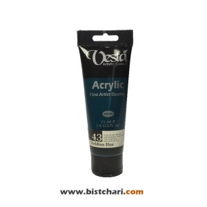 رنگ اکریلیک Viridian hue کد 43 حجم 75 ml برند وستا Vesta