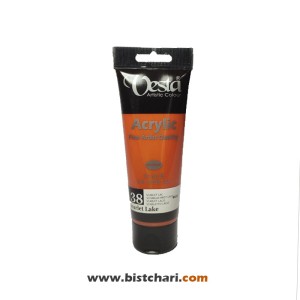 رنگ اکریلیک Scarlet lake کد 38 حجم 75 ml برند وستا Vesta