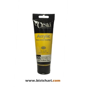 رنگ اکریلیک Naples yellow hue کد 29 حجم 75 ml برند وستا Vesta
