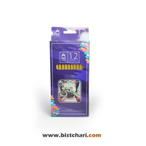 مداد رنگی 12 رنگ جعبه مقوایی برند ام کیو MQ