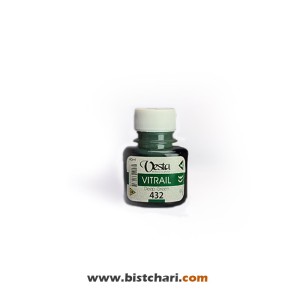 رنگ ویترای رنگ Deep green کد 432 حجم 40 ml برند وستا Vesta