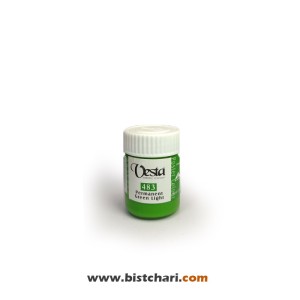 گواش رنگ Permanent green light کد 483 حجم 30 ml برند وستا Vesta