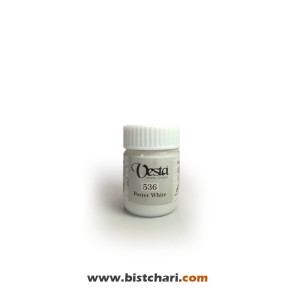 گواش رنگ Poster white کد 536 حجم 30 ml برند وستا Vesta