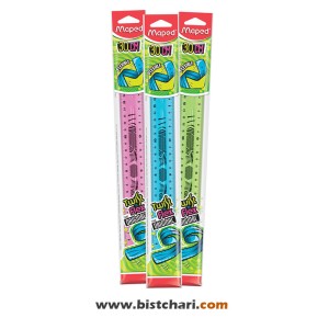 خط کش 30 سانتی متر ژله ای مدل Twist n Flex برند مپد Maped