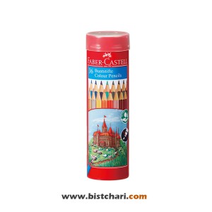 مداد رنگی 36 رنگ کلاسیک استوانه ای فلزی برند فابرکاستل Faber Castell