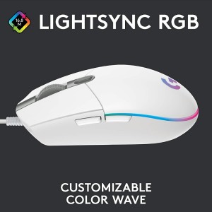 خرید موس گیمینگ Logitech نسخه G102 Lightsync رنگ سفید