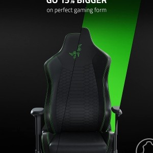 خرید صندلی گیمینگ Razer Iskur XL به همراه بالشتک سر و کمر - سیاه/سبز - XL