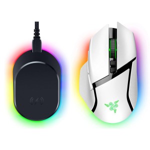 خرید موس Razer Basilisk V3 Pro + داک شارژ بی‌سیم - سفید
