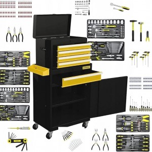 جعبه ابزار 253 عددی حرفه ای با کابینت و ترولی همراه