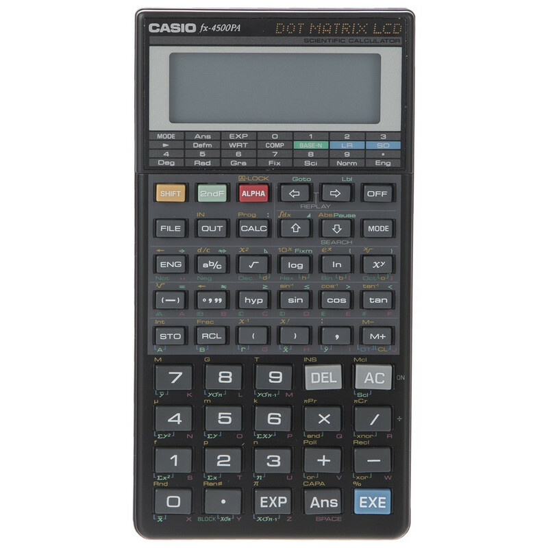 ماشین حساب کاسیو مدل Fx-4500PA به همراه راهنمای فارسی