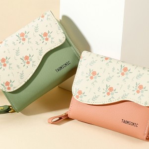 کیف دستی زنانه تاشو TAOMICMIC Y8650 Zipper card bag Female small wallet floral
