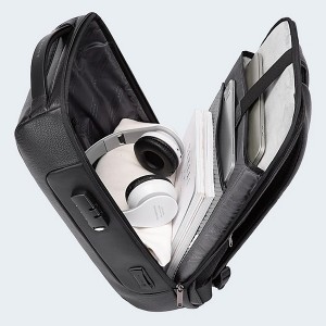 قیمت کوله چرمی ضد سرقت لپ تاپ بنج  Bange BG-6622 Tas Laptop Backpack Kulit Sapi Asli 15.6 Inch
