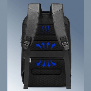 کیفیت کوله چرمی ضد سرقت لپ تاپ بنج  Bange BG-6622 Tas Laptop Backpack Kulit Sapi Asli 15.6 Inch