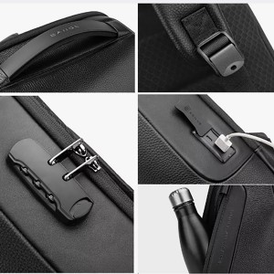 خرید کوله چرمی ضد سرقت لپ تاپ بنج  Bange BG-6622 Tas Laptop Backpack Kulit Sapi Asli 15.6 Inch