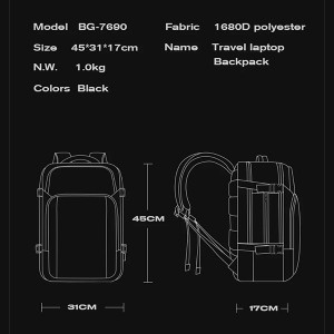 فروش کوله پشتی ضد آب بنج BANGE BG-7690 Backpack Bag Waterproof Laptop Backpack