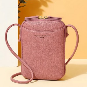 کیف دوشی زنانه زیپی طرح چرم TAOMICMIC D7078 Fashion Design Crossbody Bag