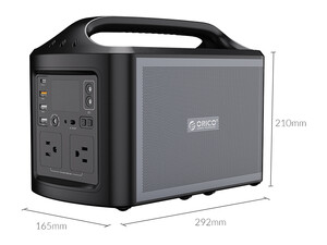 اینورتر و پاور بانک قابل حمل اوریکو با ظرفیت 156000 میلی آمپر ساعت ORICO-PA500-2A4U Portable Power Station 500W Max 156000 mAh