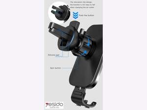 پایه نگه دارنده موبایل داخل خودرو یسیدو Yesido C87 Elegant Car Phone Holder