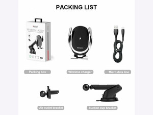 پایه نگه دارنده وشارژر وایرلس موبایل داخل خودرو یسیدو Yesido C78 Wireless Charger Phone Holder