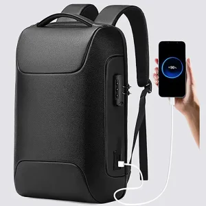 خرید کوله چرمی ضد سرقت لپ تاپ بنج  Bange BG-6622 Tas Laptop Backpack Kulit Sapi Asli 15.6 Inch