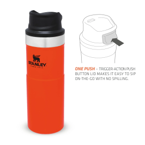 ‏ماگ طرح نارنجی ‏470ml‏ ‏STANLEY trigger action travel mug استنلی