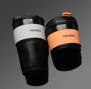 لیوان تاشو سیلیکونی درب دار Fire maple Silicon collapsible cup فایرمپل
