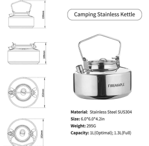 کتری استیل Fire maple Antarcti 1L فایرمپل