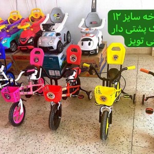 دوچرخه  سایز ۱۲مدل سونیک جی تویز با تکیه گاه * ترمز دار *  -تحویل حضوری تهران(ارسال به شهرستان پس کرایه)