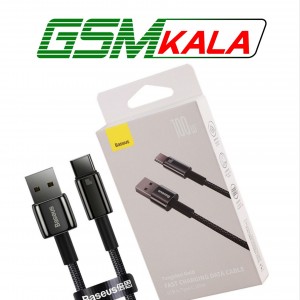 کابل تایپ سی فست شارژ Baseus Tungsten Gold CAWJ000001 6A 100W 1m