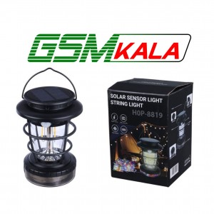 چراغ قوه فانوسی شارژی خورشیدی ریسه دار HOP-8819