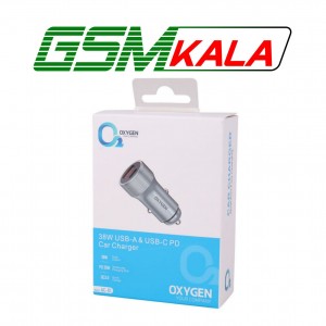شارژر فندکی فست شارژ Oxygen AC-01 3.1A QC3.0 PD 38W