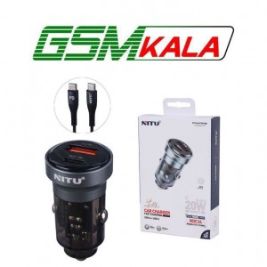 شارژر فندکی فست شارژ Nitu NDC34 3A QC3.0 PD 20W + کابل تایپ سی