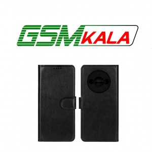 کیف موبایل چرمی مگنتی محافظ لنزدار Xiaomi Redmi A3 - A3x - Poco C61 - مشکی