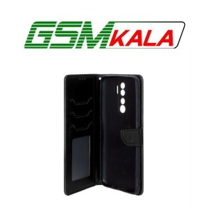 کیف چرمی موبایل مگنتی محافظ لنزدار Xiaomi Redmi Note 8 Pro - مشکی