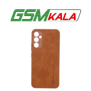 قاب طرح چرم Nillkin محافظ لنزدار Samsung Galaxy A34 - قهوه ای