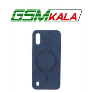 قاب Pucker چرمی طرح مگ سیف Samsung Galaxy A01 / M01 - سرمه ای