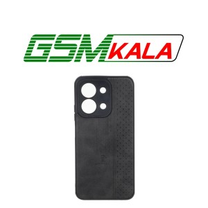 قاب طرح چرم CANARY نقطه چین Xiaomi Redmi 15C / Poco C85 - مشکی