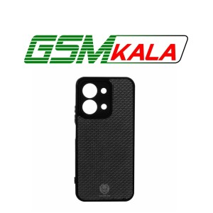 قاب طرح چرم حصیری Golden lion مدل Xiaomi Redmi 15C / Poco C85 - مشکی