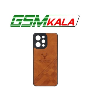 قاب طرح چرم گوزنی Xiaomi Redmi 12 - عسلی